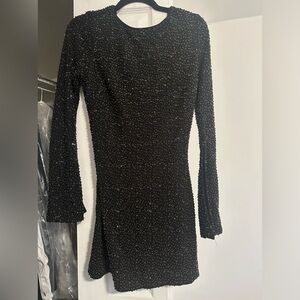 NBD Mini long sleeve dress with embellishments